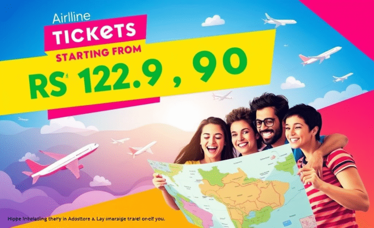 Imagem de passagens aéreas promocionais com preços a partir de R$129,90